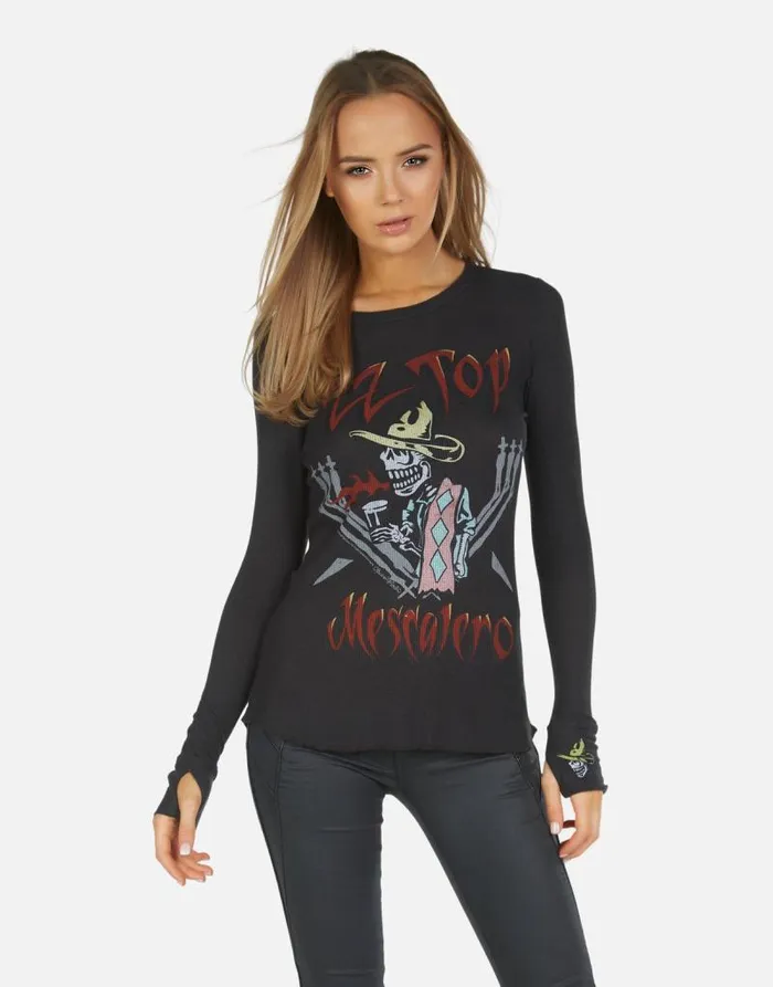 McKinley ZZ Top Onyx Women Lauren Moshi Long Sleeve