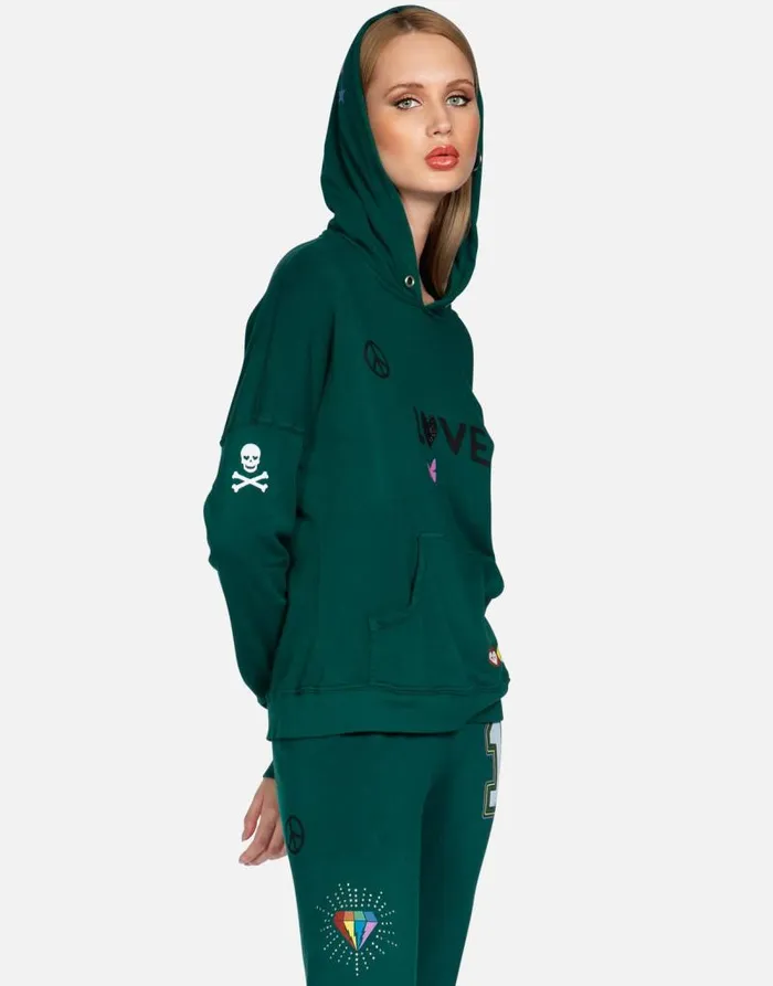 Melanie 1 Love Heather Grey Women Lauren Moshi Hoodies
