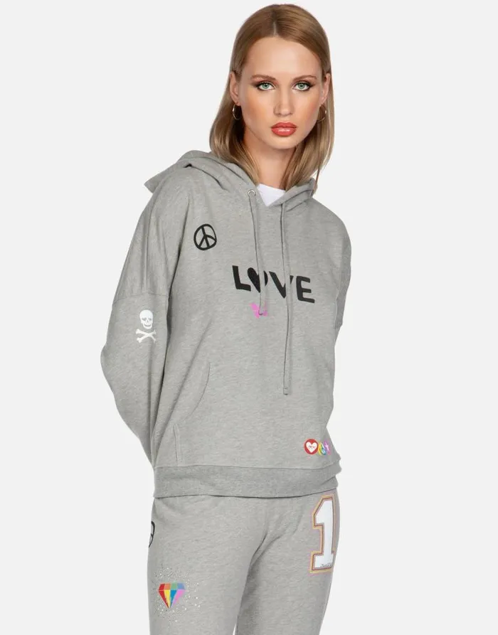 Melanie 1 Love Heather Grey Women Lauren Moshi Hoodies