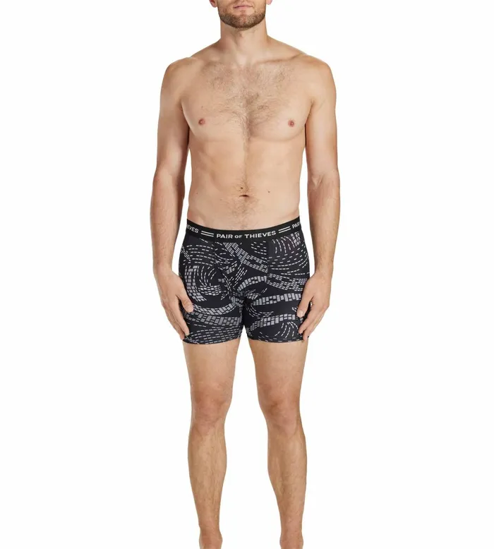 Men 4 Way Stetch Every Day Kit Cotton Stretch Boxer Briefs Black Underwear 3 Pack Pair Of Thieves Boxer Briefs