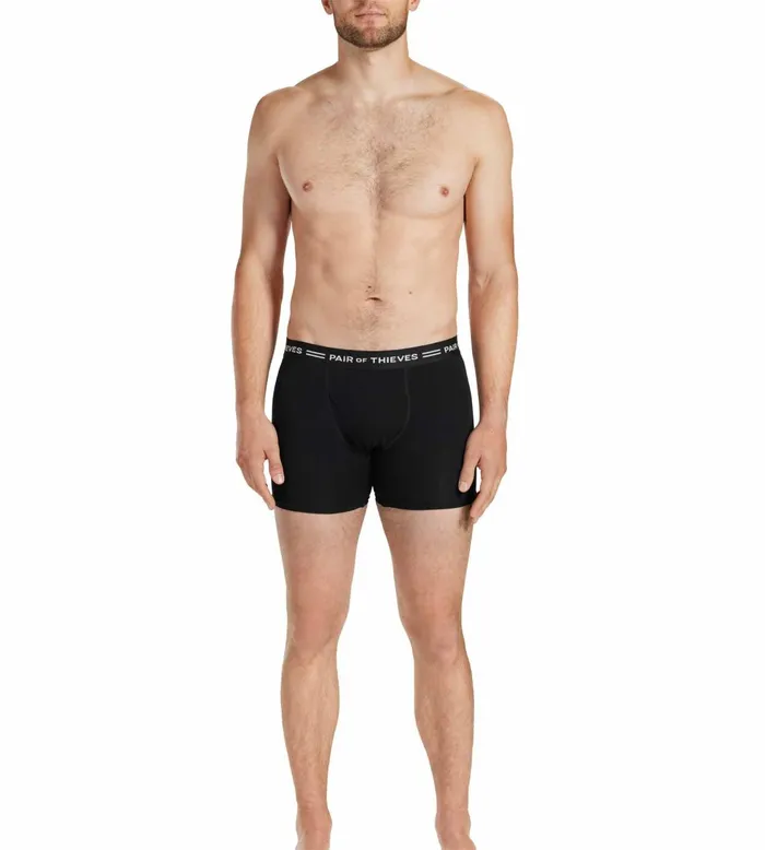 Men 4 Way Stetch Every Day Kit Cotton Stretch Boxer Briefs Black Underwear 3 Pack Pair Of Thieves Boxer Briefs
