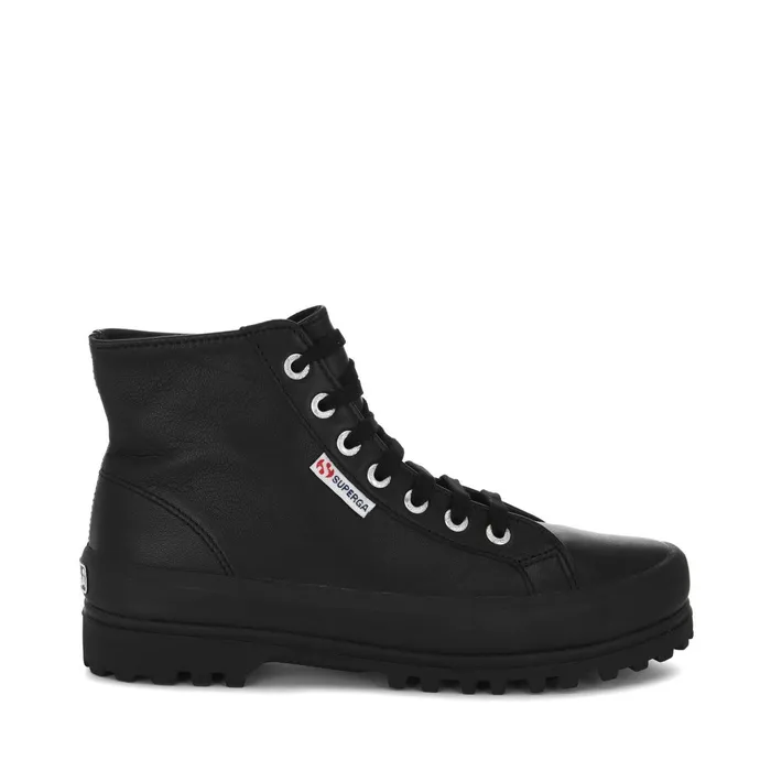 Men Ankle Boots Unisex 2341 ALPINA NAPPA Laced FULL BLACK Superga Ankle Boots