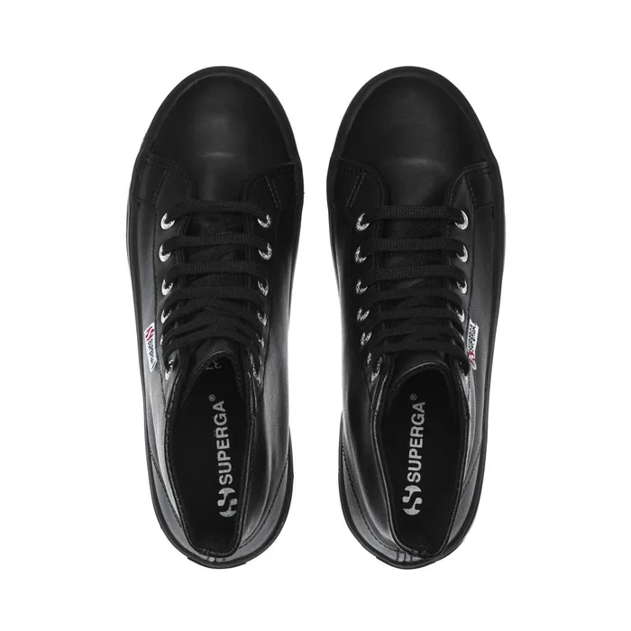 Men Ankle Boots Unisex 2341 ALPINA NAPPA Laced FULL BLACK Superga Ankle Boots