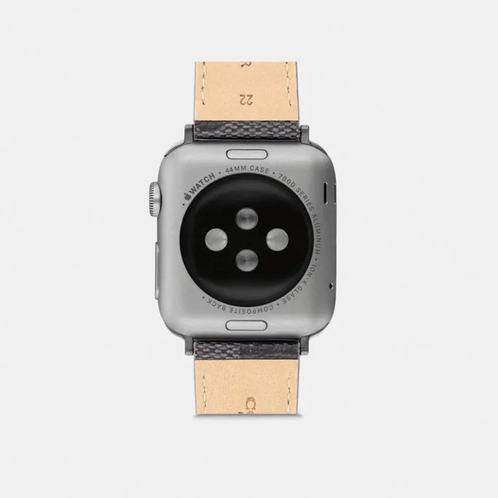 Men Apple Watch Strap 42 Mm And 44 Mm Black Coach Watches