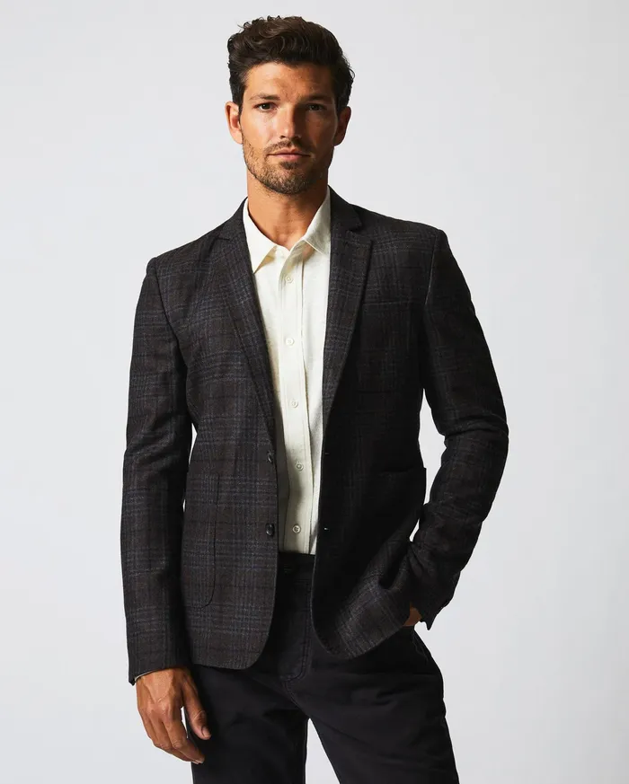 Men Archie Jacket Dark Brown Billy Reid Suiting