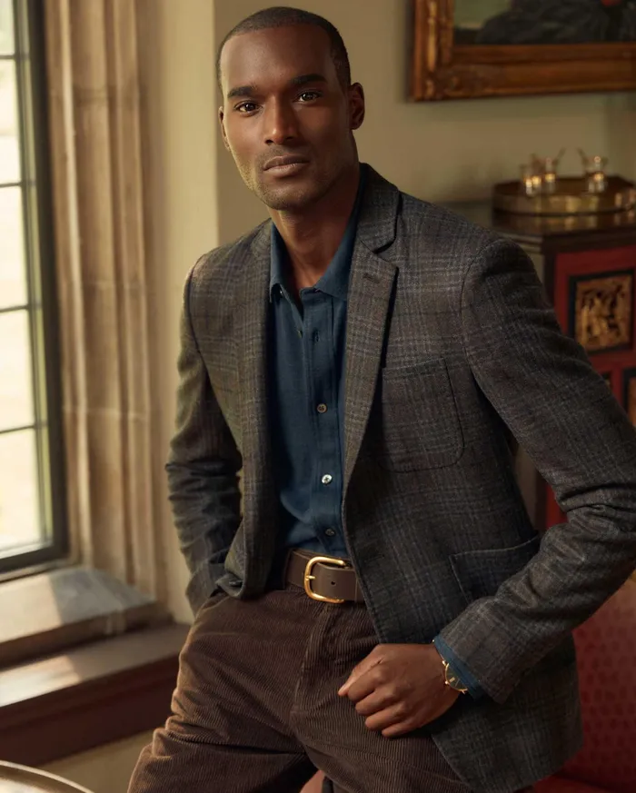 Men Archie Jacket Dark Brown Billy Reid Suiting