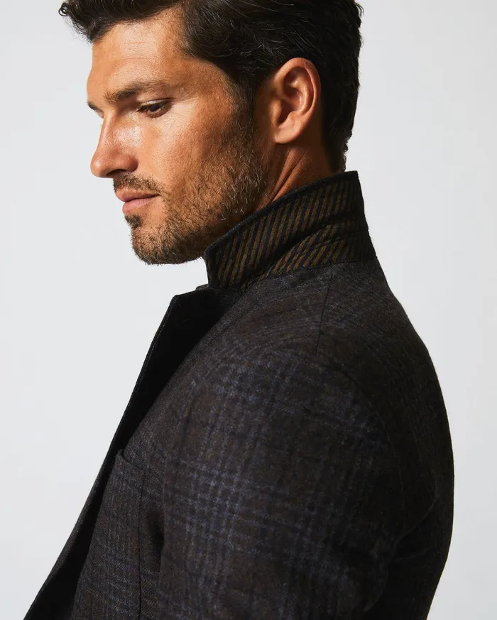 Men Archie Jacket Dark Brown Billy Reid Suiting