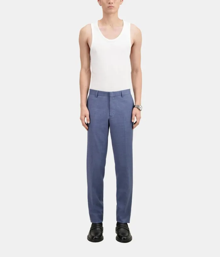 Men Blazers and Suits THE KOOPLES Light Blue Wool Suit Trousers