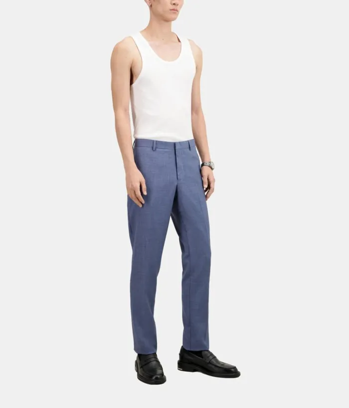 Men Blazers and Suits THE KOOPLES Light Blue Wool Suit Trousers