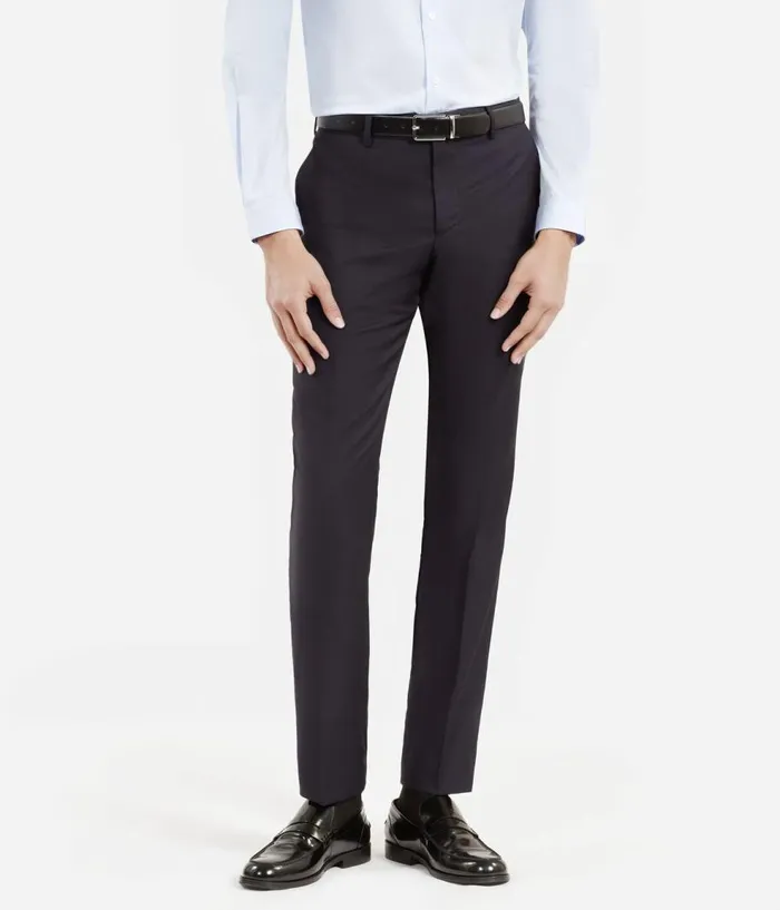 Men Blazers and Suits THE KOOPLES Navy Blue Wool Suit Pants Slim Fit