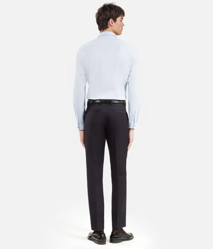Men Blazers and Suits THE KOOPLES Navy Blue Wool Suit Pants Slim Fit
