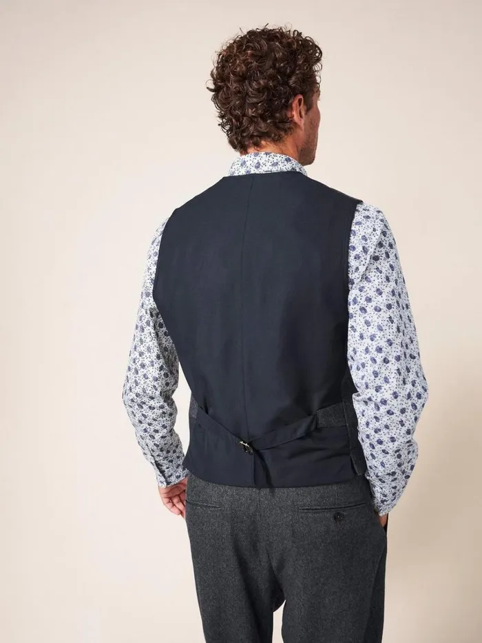 Men BLAZERS White Stuff Heath Waistcoat Charcoal Grey