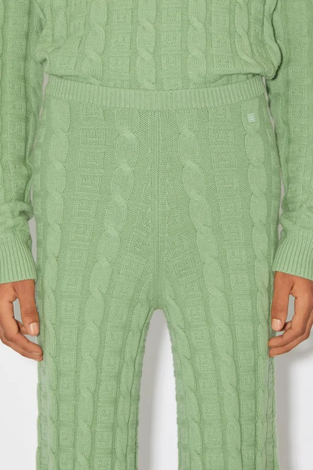Men Cable Wool Trousers Sage Green Acne Studios Trousers