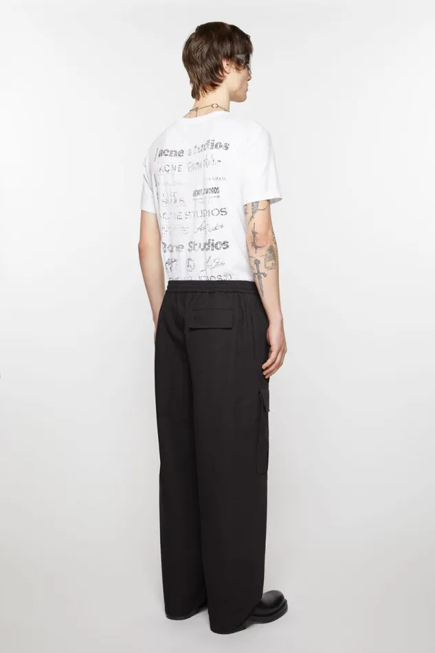 Men Cargo Trousers Black Black Acne Studios Trousers