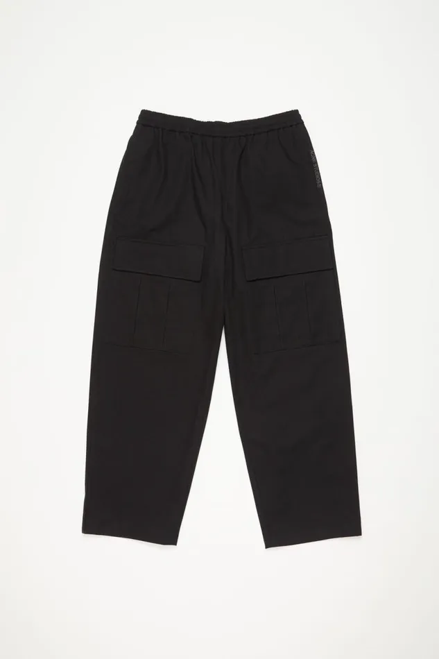 Men Cargo Trousers Black Black Acne Studios Trousers