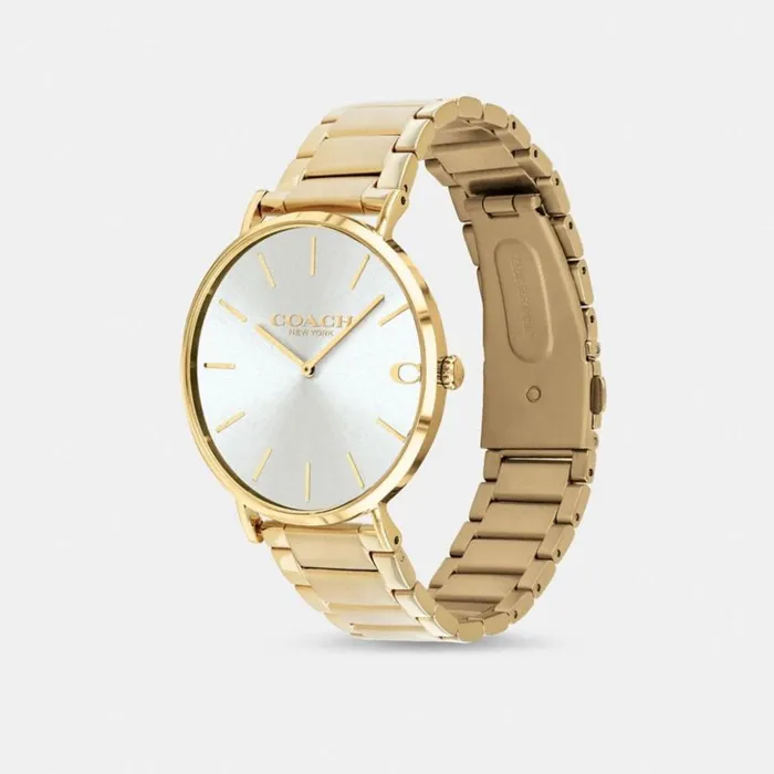Men Charles Watch 41 Mm Gold Coach Watches