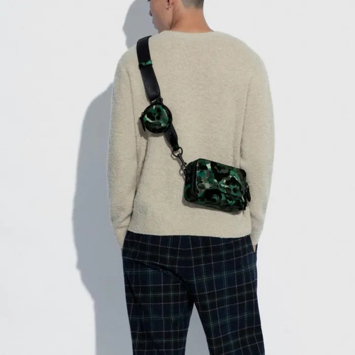 Men Charter Crossbody With Hybrid Pouch With Camo Print Greenblue Coach Messenger and Crossbody Men Charter Crossbody With Hybrid Pouch With Camo Print Greenblue Coach Messenger and Crossbody