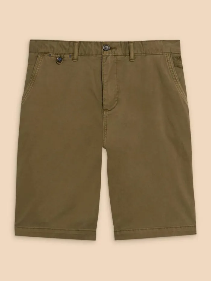 Men CHINOS White Stuff Sutton Organic Chino Short Dark Green Men CHINOS White Stuff Sutton Organic Chino Short Dark Green
