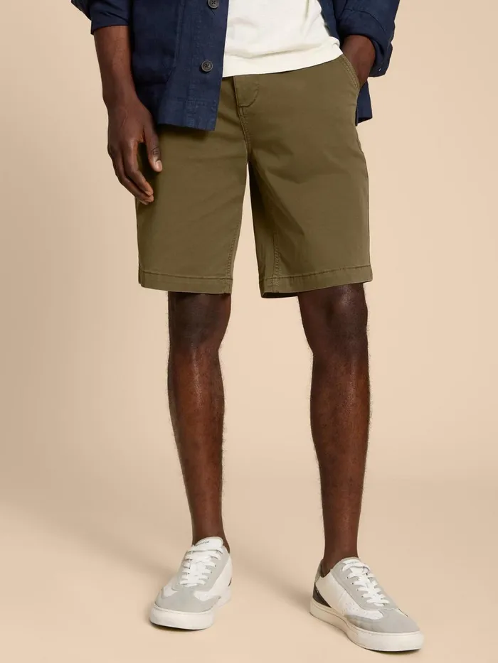 Men CHINOS White Stuff Sutton Organic Chino Short Dark Green Men CHINOS White Stuff Sutton Organic Chino Short Dark Green