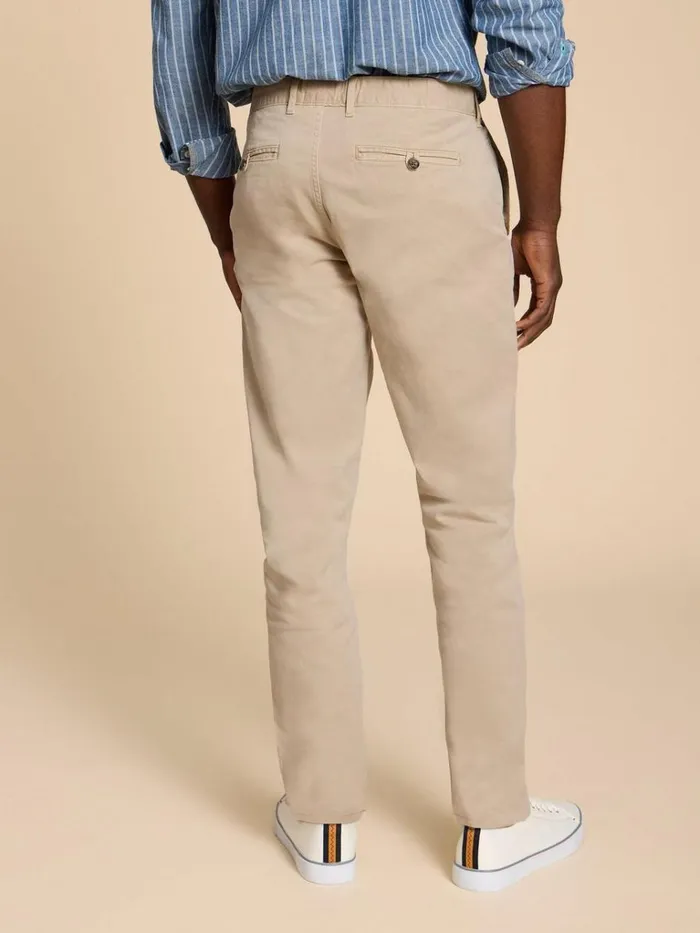 Men CHINOS White Stuff Sutton Organic Chino Trouser Light Natural