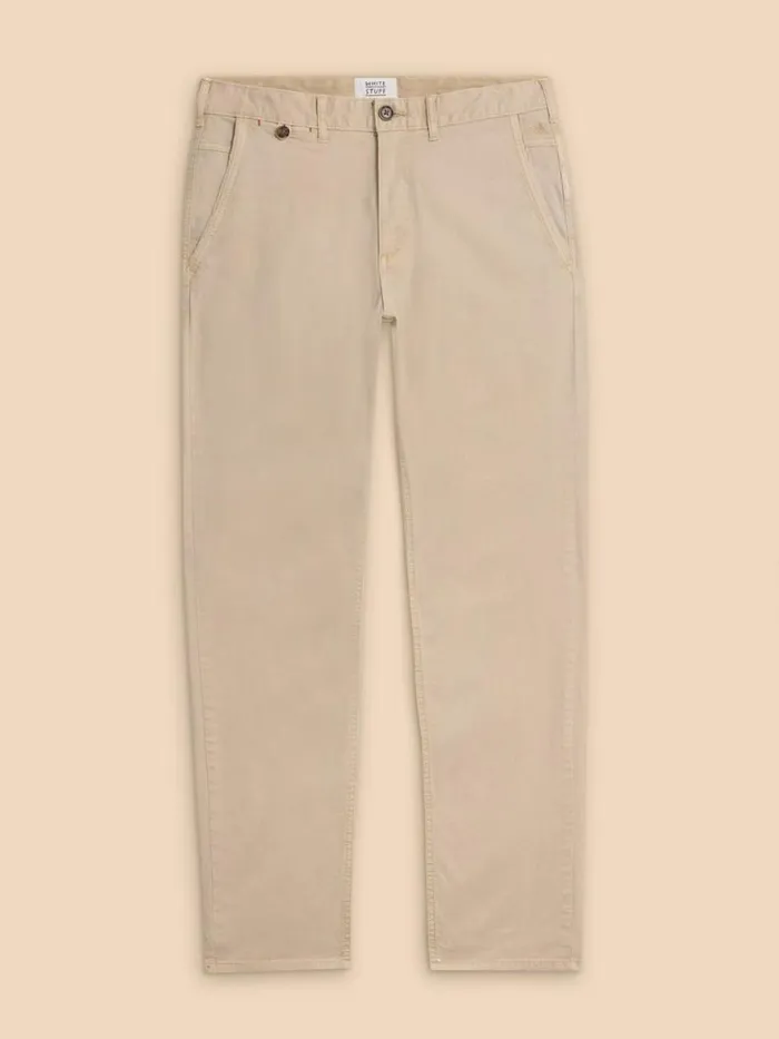 Men CHINOS White Stuff Sutton Organic Chino Trouser Light Natural Men CHINOS White Stuff Sutton Organic Chino Trouser Light Natural