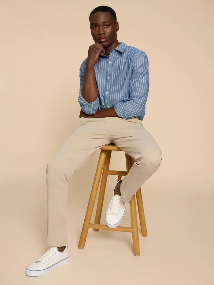 Men CHINOS White Stuff Sutton Organic Chino Trouser Light Natural Men CHINOS White Stuff Sutton Organic Chino Trouser Light Natural