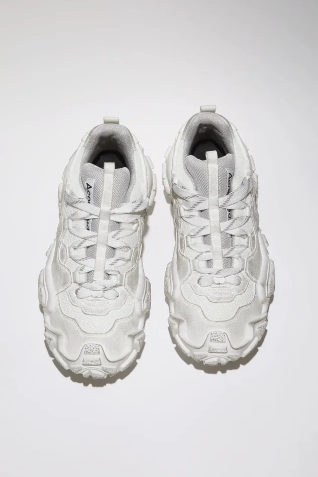 Men Chunky Mesh Sneakers White Acne Studios Shoes