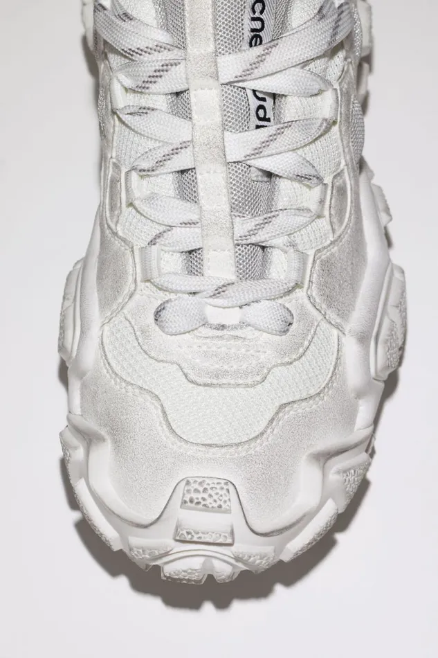 Men Chunky Mesh Sneakers White Acne Studios Shoes