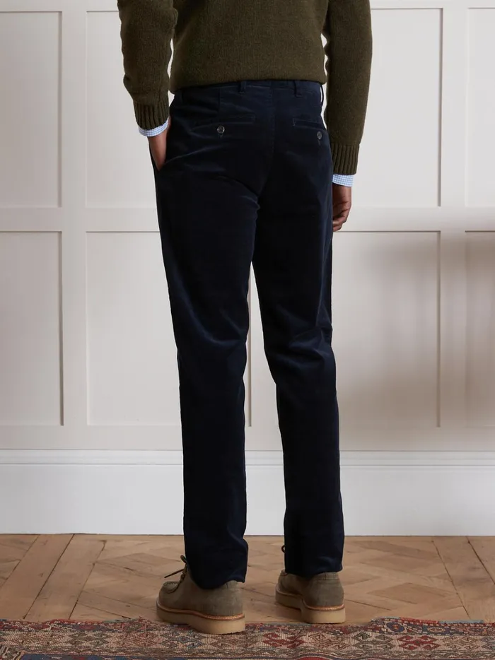 Men Clothing Cyrillus Regular Corduroy Chinos Marine