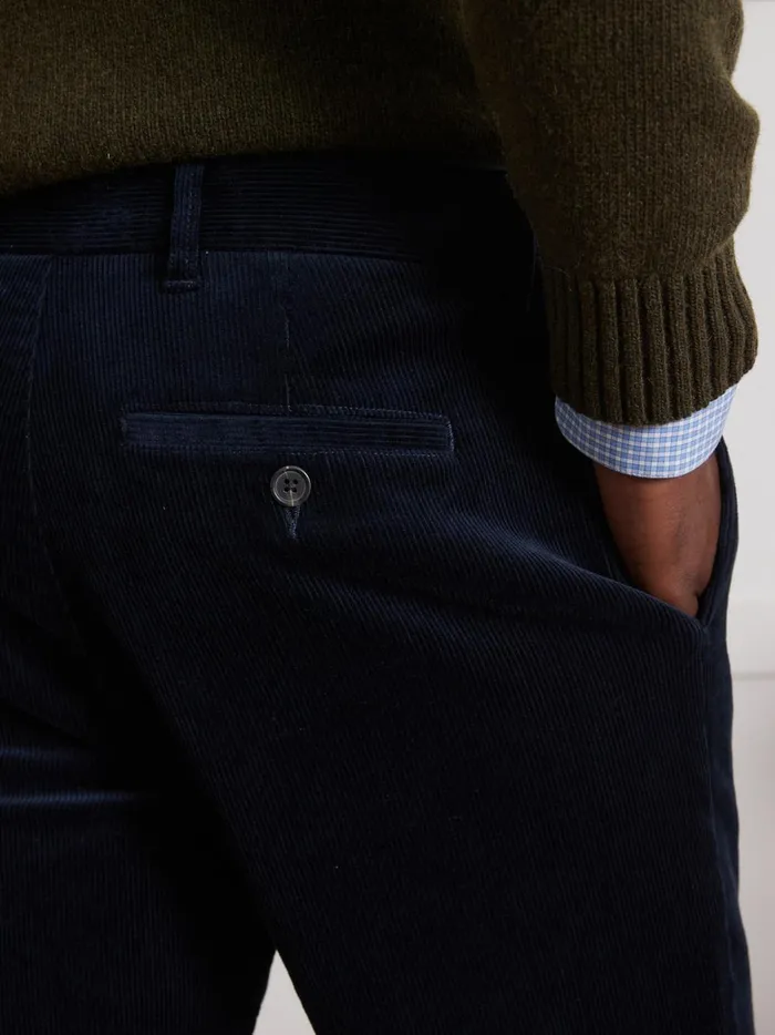 Men Clothing Cyrillus Regular Corduroy Chinos Marine