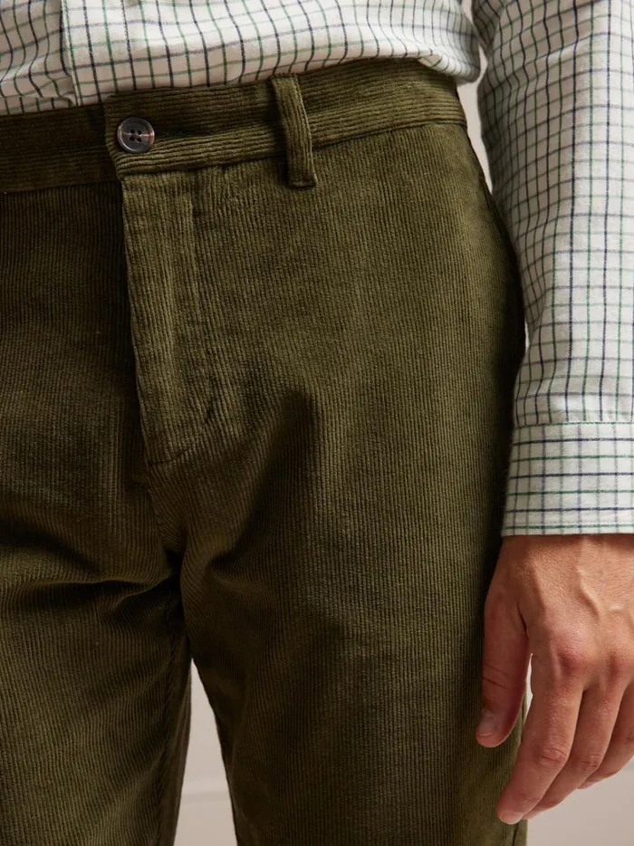 Men Clothing Cyrillus Regular Corduroy Chinos Marine