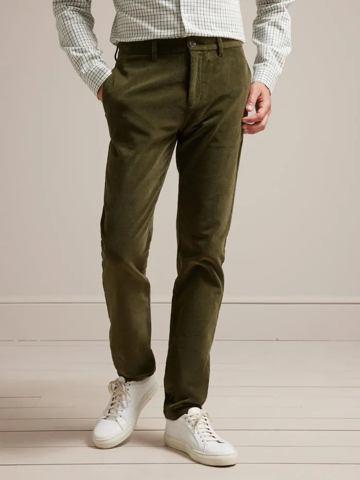 Men Clothing Cyrillus Regular Corduroy Chinos Marine