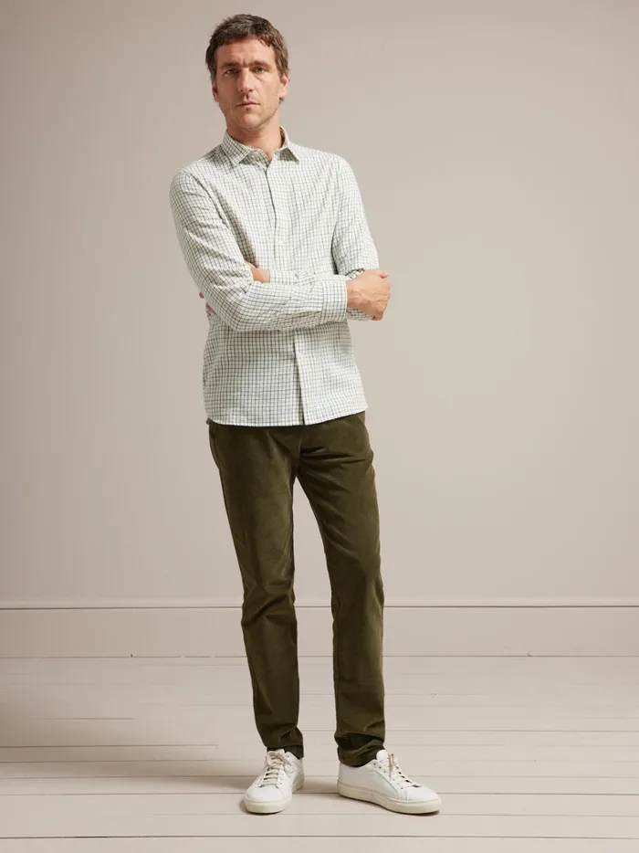 Men Clothing Cyrillus Regular Corduroy Chinos Marine