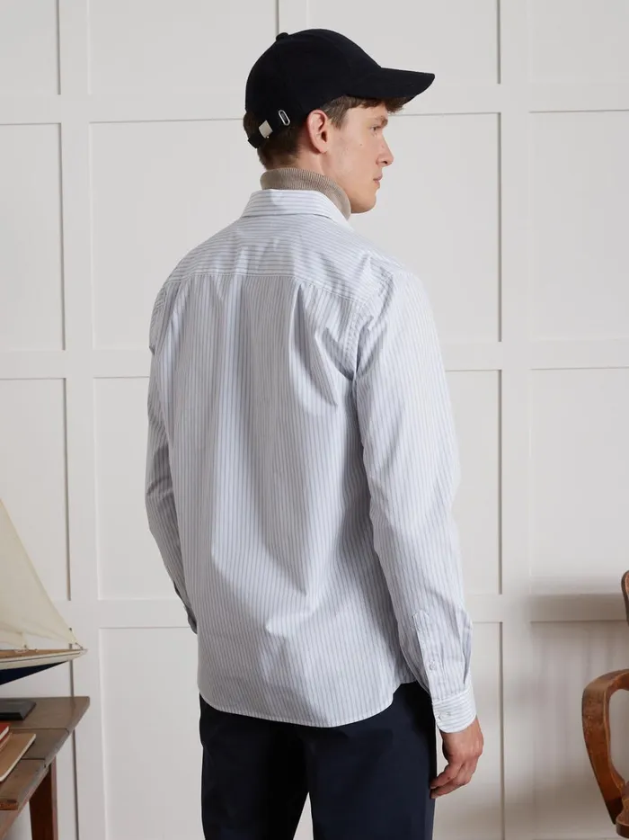 Men Clothing Cyrillus Regular Fit Shirt With Narrow Stripes Rayure Fantaisie