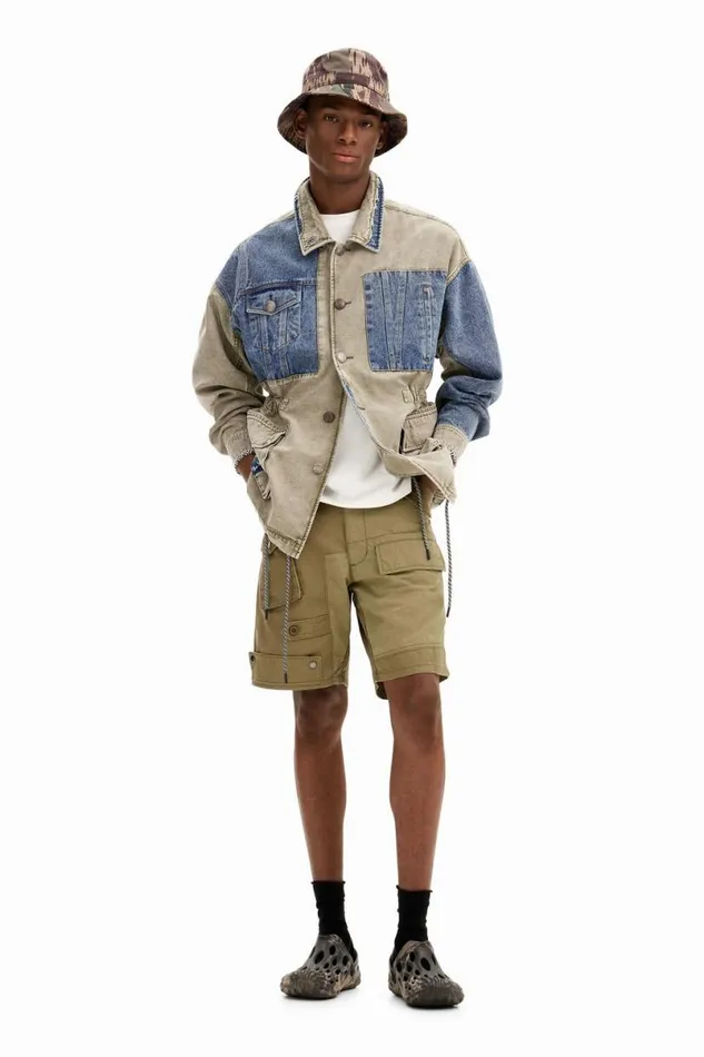 Men Coats And Jackets Desigual Hybrid Parka Jacket