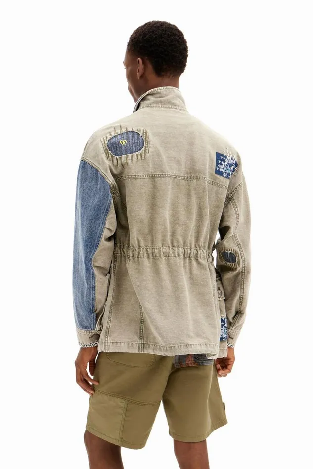 Men Coats And Jackets Desigual Hybrid Parka Jacket