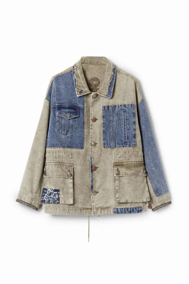 Men Coats And Jackets Desigual Hybrid Parka Jacket