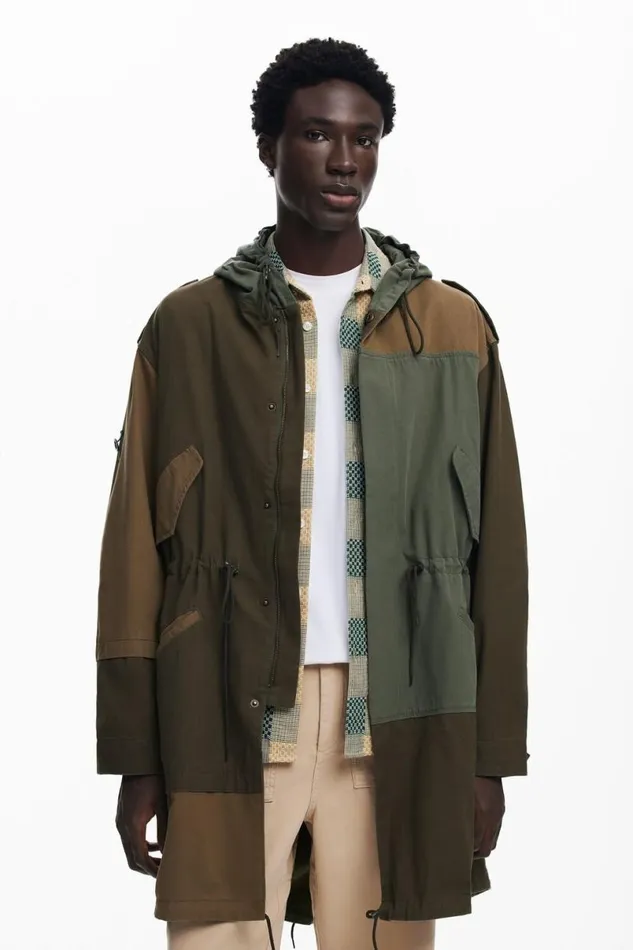 Men Coats And Jackets Desigual Multitone Parka