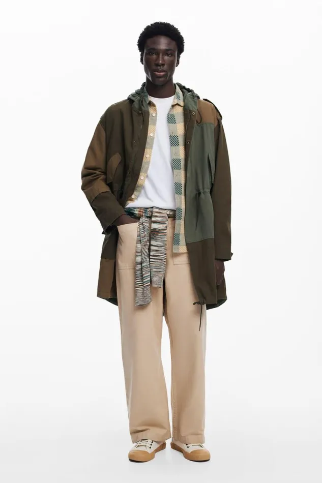 Men Coats And Jackets Desigual Multitone Parka