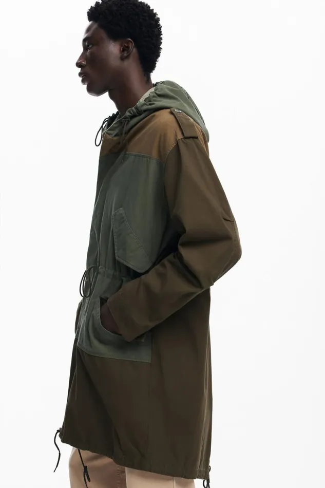 Men Coats And Jackets Desigual Multitone Parka