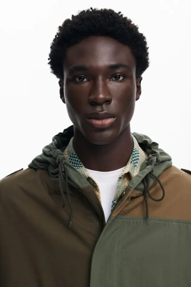 Men Coats And Jackets Desigual Multitone Parka