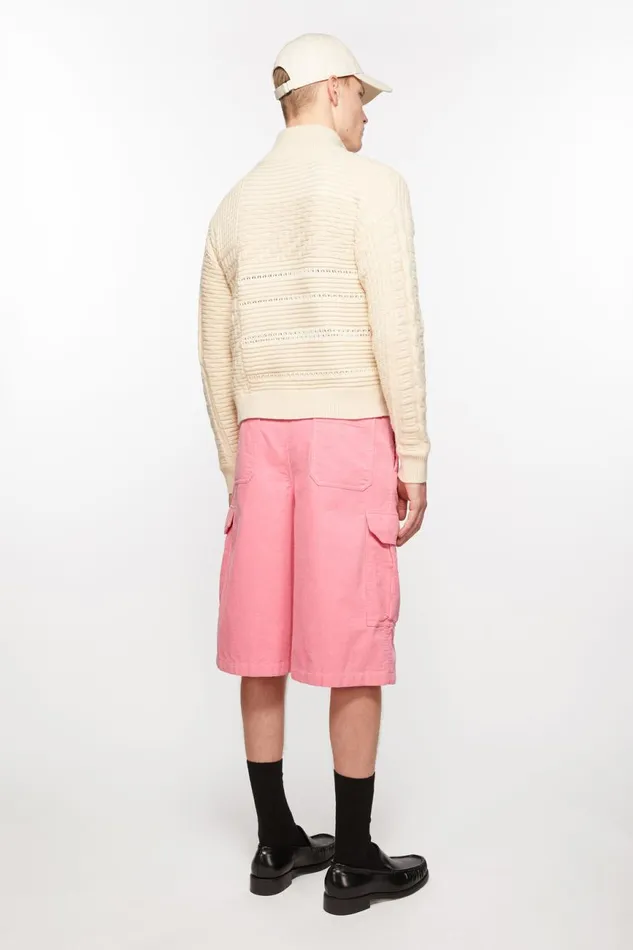 Men Corduroy Shorts Tango Pink Acne Studios Shorts