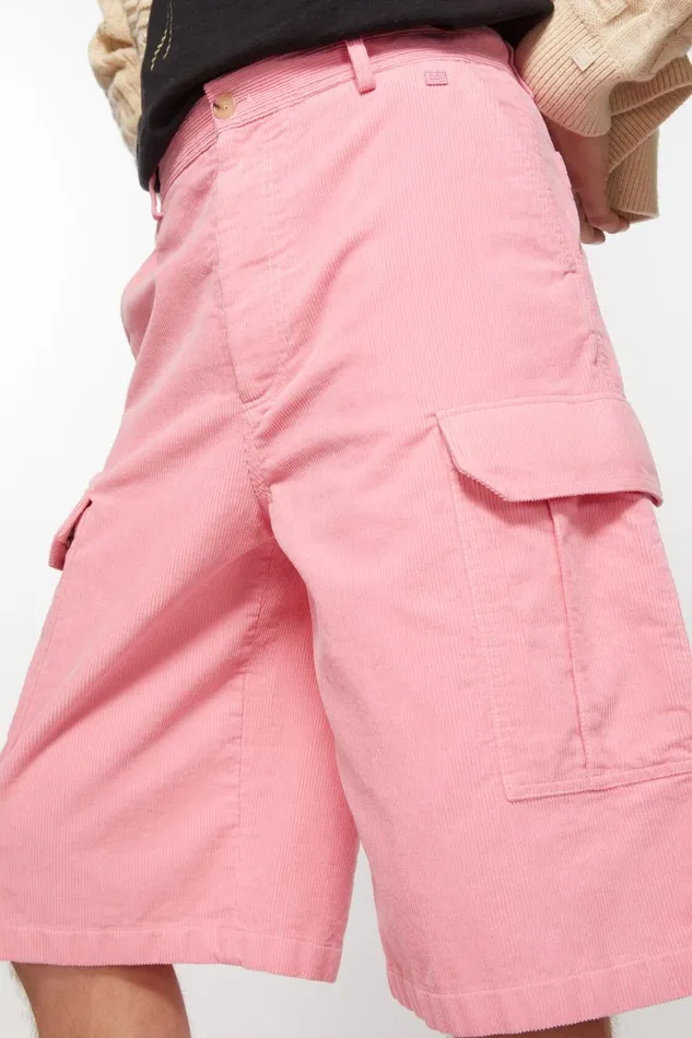Men Corduroy Shorts Tango Pink Acne Studios Shorts