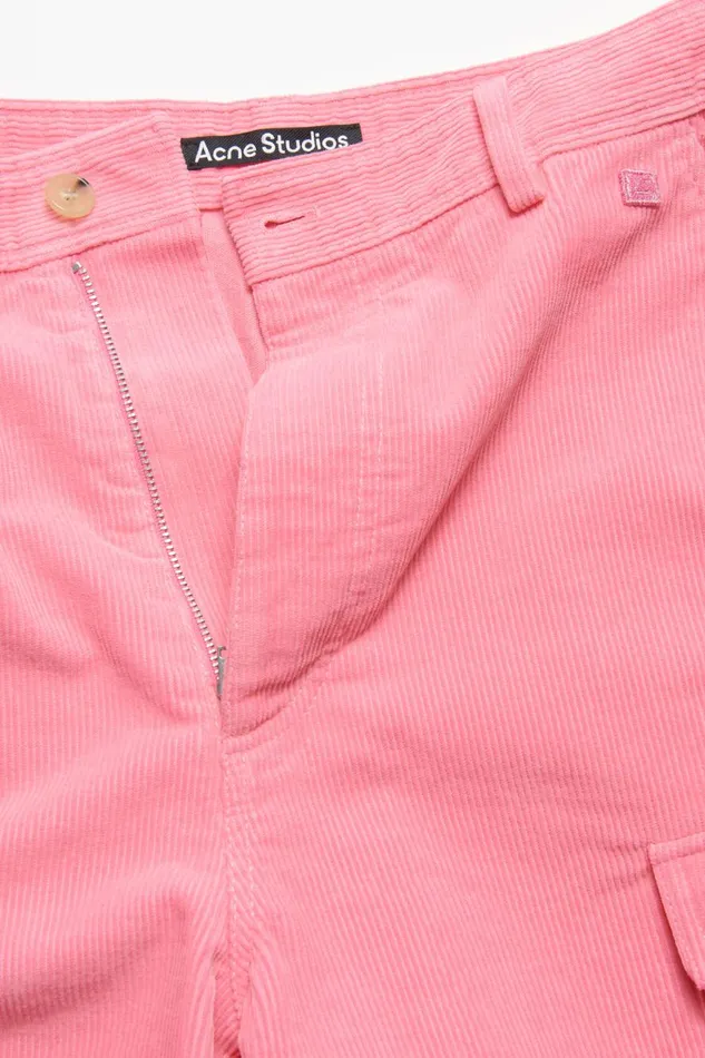 Men Corduroy Shorts Tango Pink Acne Studios Shorts
