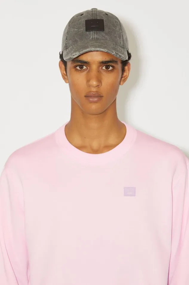 Men Crew Neck Sweater 8211 Regular Fit Light Pink Acne Studios Sweatshirts