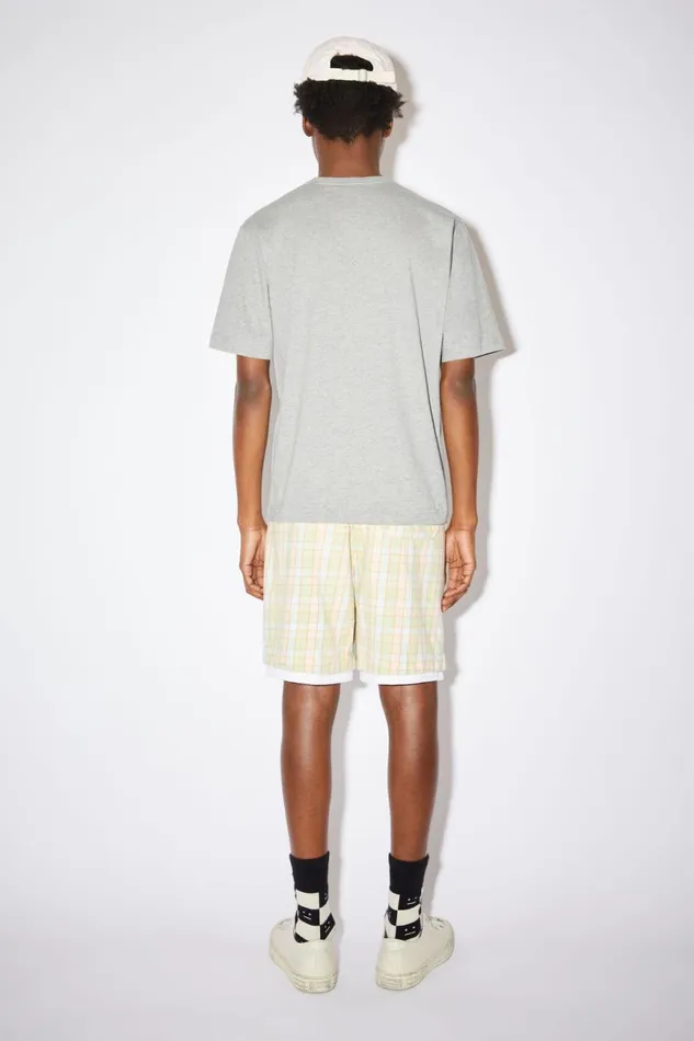 Men Crew Neck Tshirt 8211 Regular Fit Light Grey Melange Acne Studios Tshirts