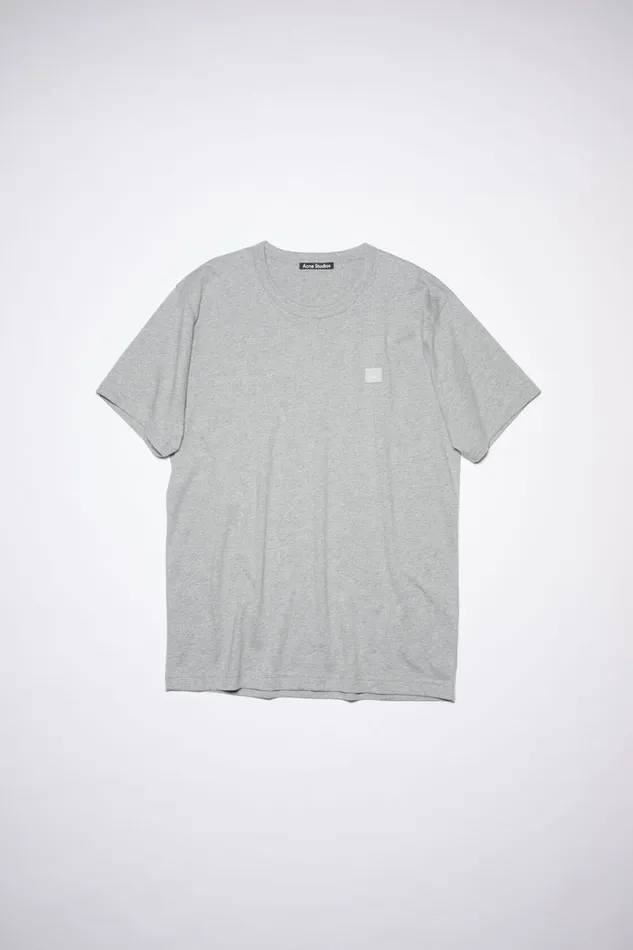 Men Crew Neck Tshirt 8211 Regular Fit Light Grey Melange Acne Studios Tshirts