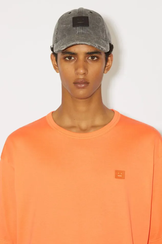 Men Crew Neck Tshirt 8211 Relaxed Fit Mandarin Orange Acne Studios Tshirts