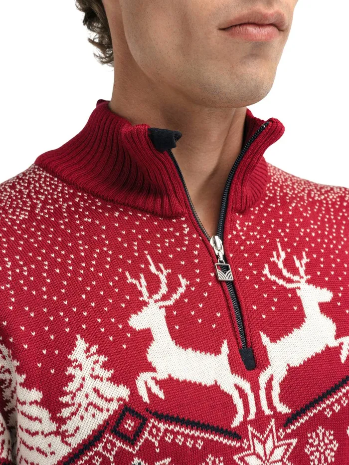 Men Dale Of Norway Halfzip Dale Christmas Sweater 8211 Merino Wool