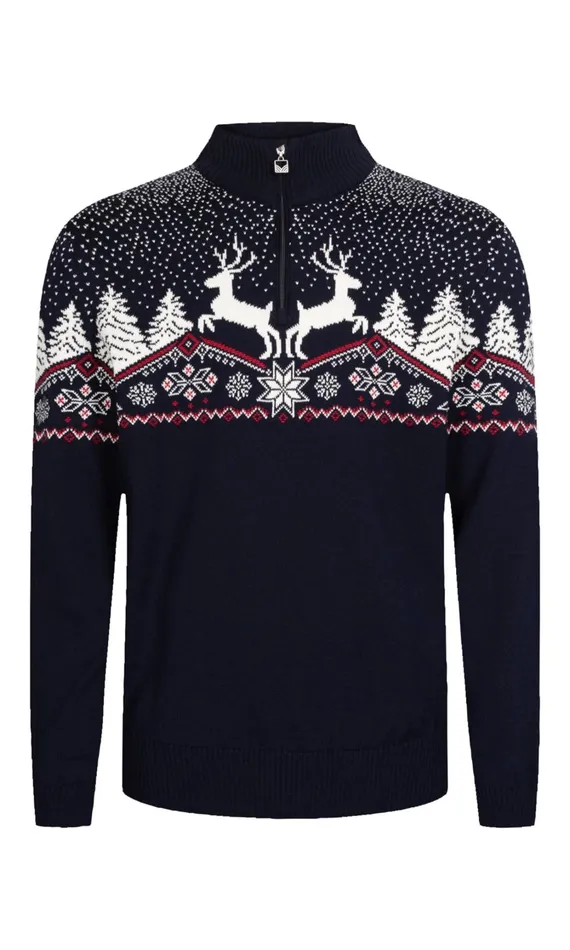 Men Dale Of Norway Halfzip Dale Christmas Sweater 8211 Merino Wool